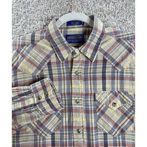 Pendleton Epic Shirt‎ Men's Small Pearl Snap Western Plaid
